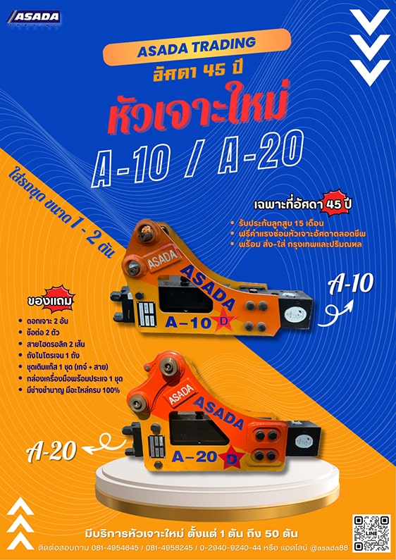 หัวเจาะใหม่ A10 A20
